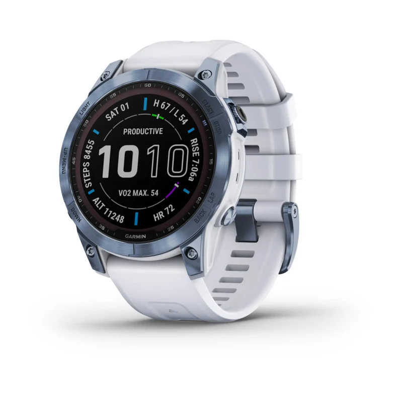 fēnix® 7 – Sapphire Solar Edition Mineral Blue DLC Titanium with ...